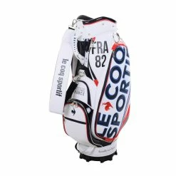 Le Coq Sportif Golf Big Logo 9.5" PU Cart Bag (White)